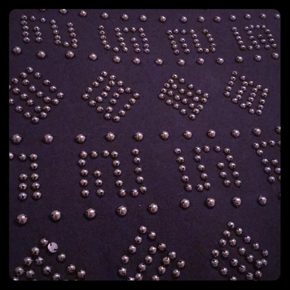 Beaded navy blue Forever 21 shirt - Picture 4 of 5